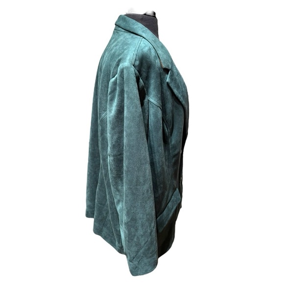 Estate by Isaac Mizrahi Emerald Faux Suede Blazer 3XP (Approx 22W–24W) NWOT - Picture 4 of 5